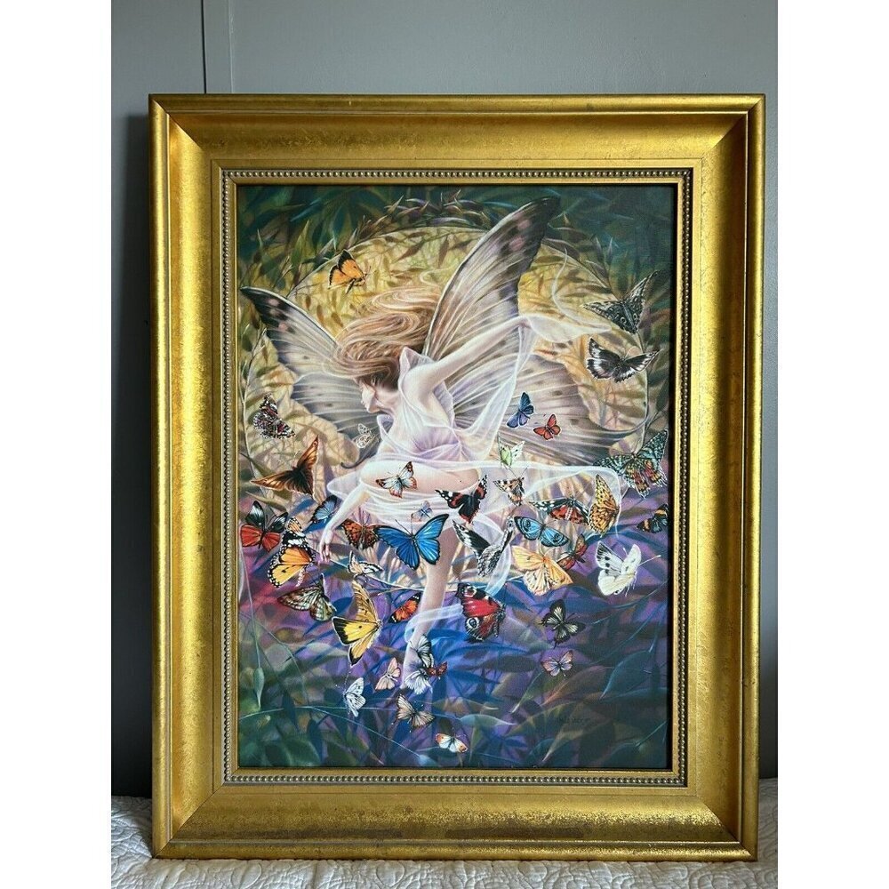 Framed And Embedded Signature Signed Canvas Print /Sheila Wolk - Revelation